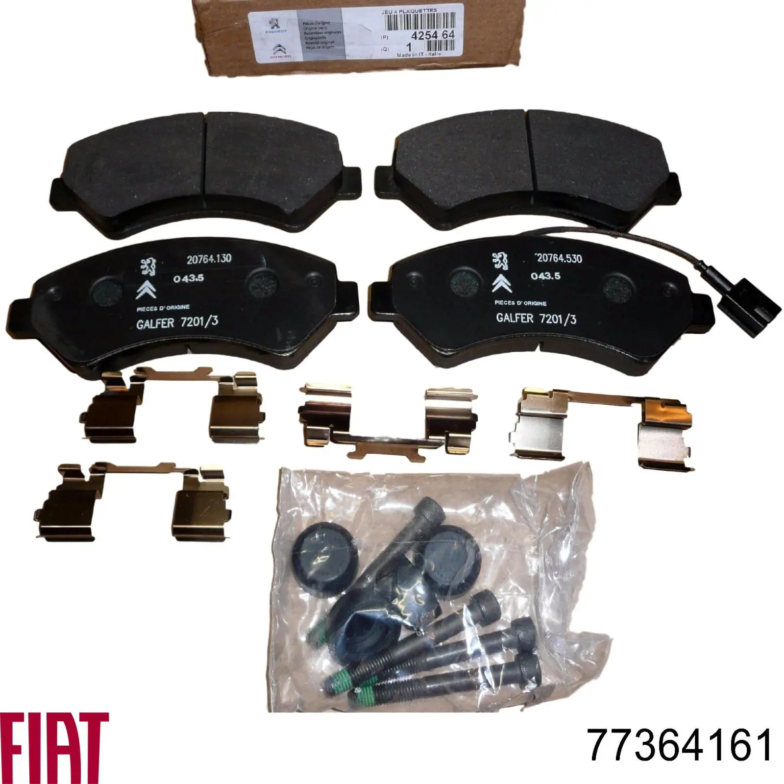 77364161 Fiat/Alfa/Lancia Передні гальмівні колодки