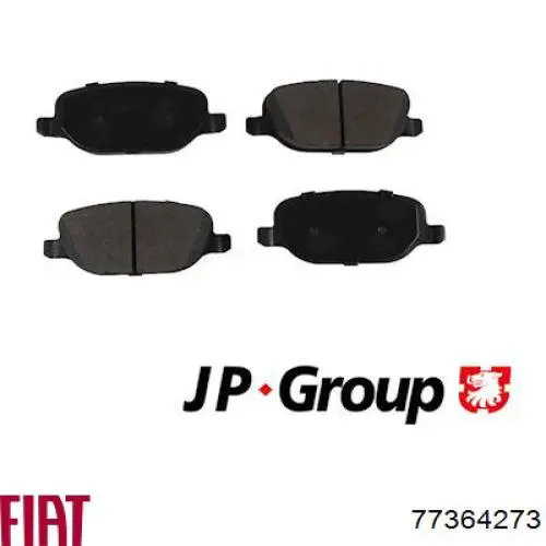 Задні гальмівні колодки Fiat/Alfa/Lancia 77364273 ціна, від 29.92 USD