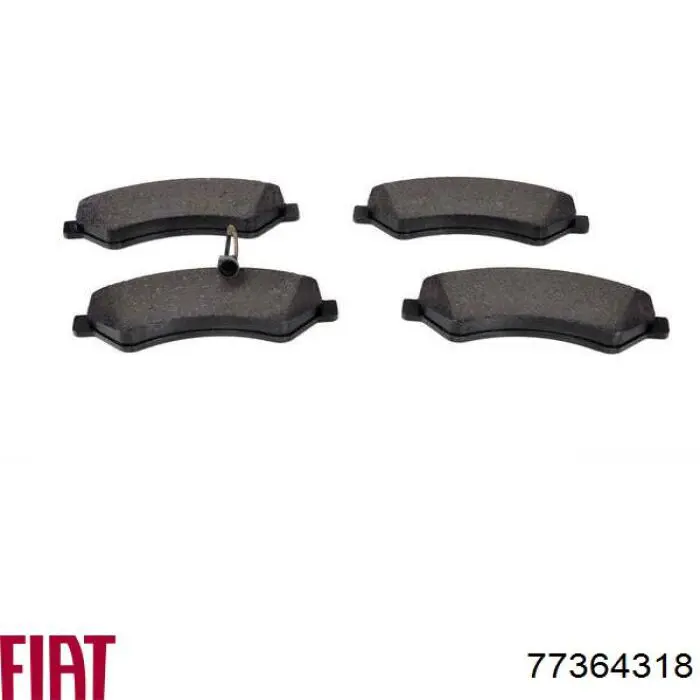 77364318 Fiat/Alfa/Lancia Передні гальмівні колодки