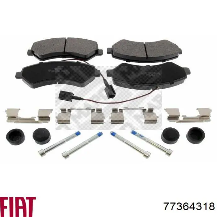 Купити 77364318 Fiat/Alfa/Lancia Колодки гальмівні передні, дискові