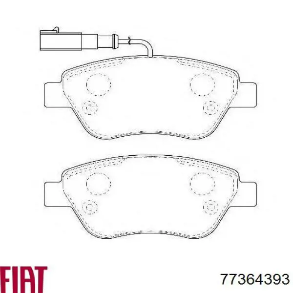 Гальмівні колодки Fiat/Alfa/Lancia 77364393 ціна, від 19.26 USD