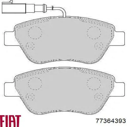 Купити 77364393 Fiat/Alfa/Lancia Колодки гальмівні передні, дискові