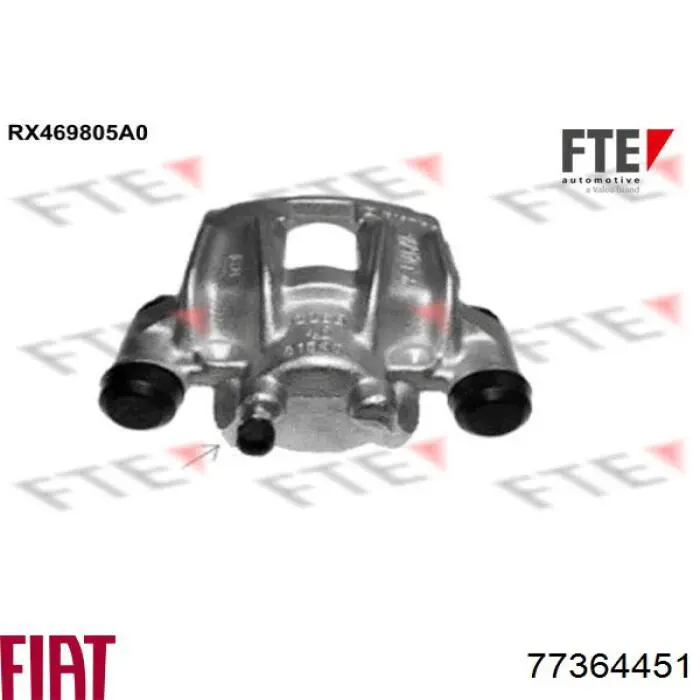Супорт гальмівний задній лівий Fiat/Alfa/Lancia 77364451 ціна, від 52.68 USD