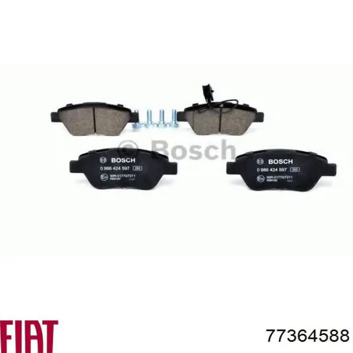 Купити 77364588 Fiat/Alfa/Lancia Колодки гальмівні передні, дискові