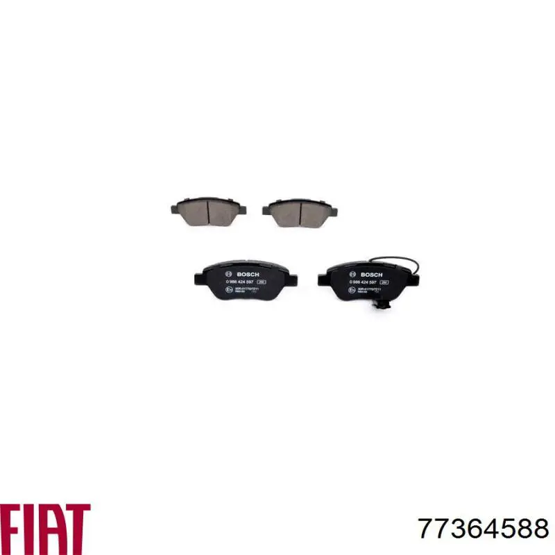 Тормозні колодки Fiat/Alfa/Lancia 77364588