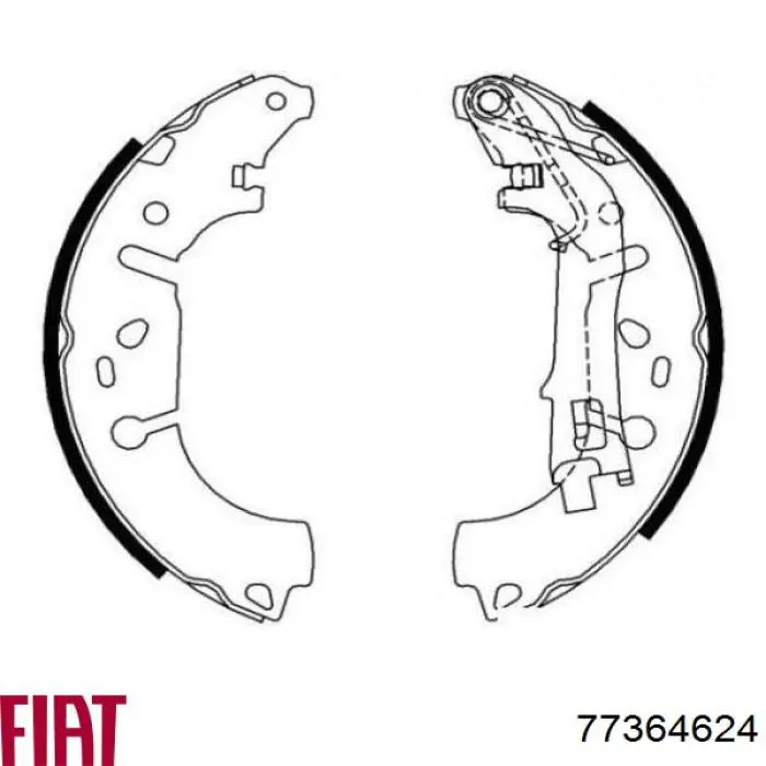 Колодки гальмові задні, барабанні 77364624 Fiat/Alfa/Lancia