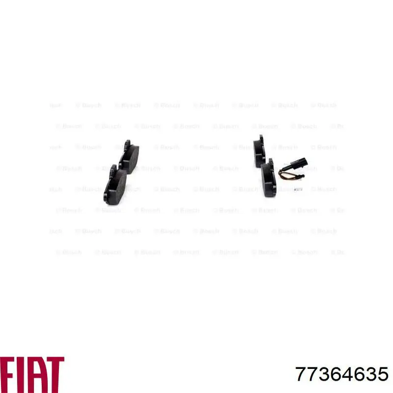 77364635 Fiat/Alfa/Lancia Передні гальмівні колодки