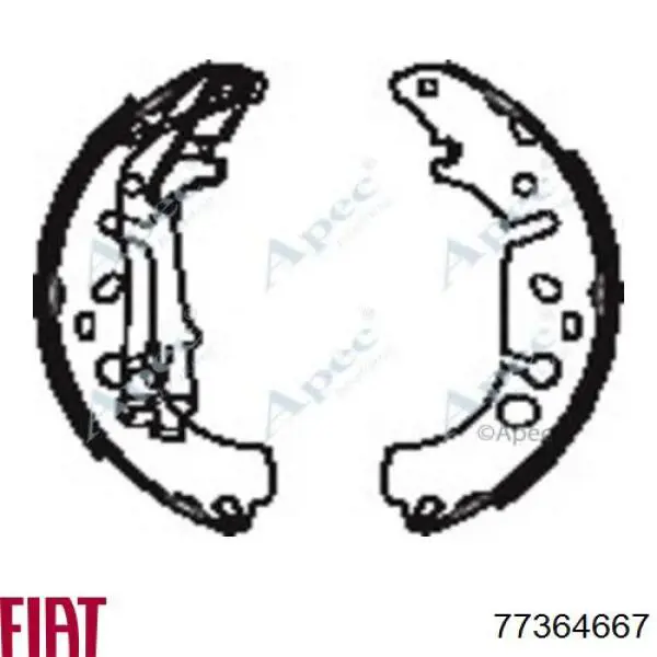 77364667 Fiat/Alfa/Lancia Колодки гальмівні задні, барабанні