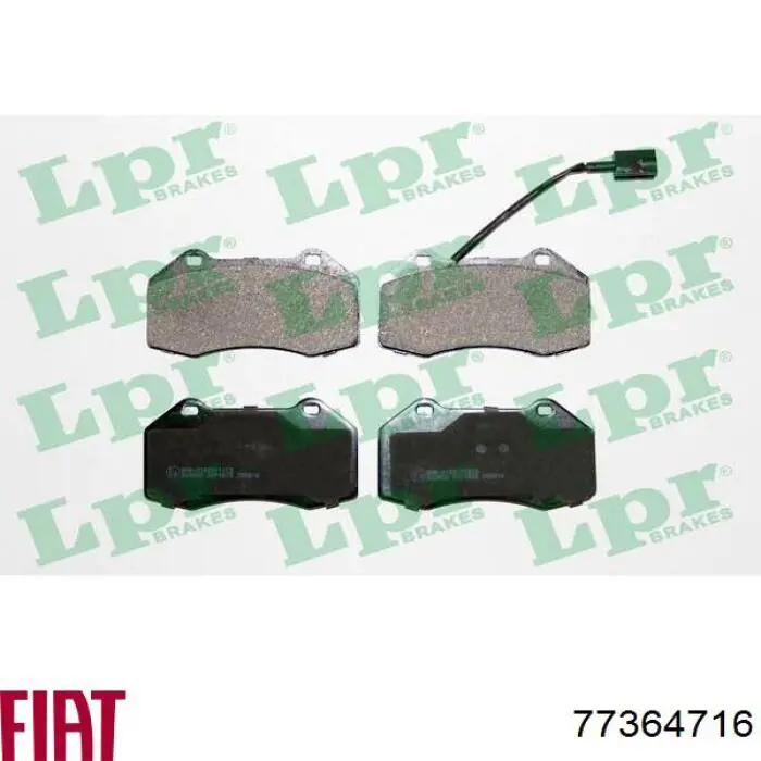 Передні тормозні колодки 77364716 Fiat/Alfa/Lancia