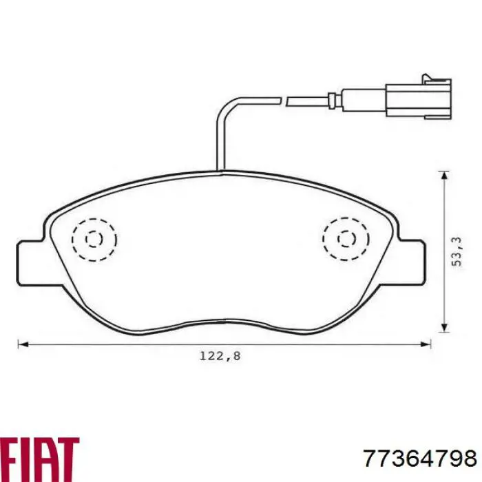 Гальмівні колодки Fiat/Alfa/Lancia 77364798 ціна, від 22.55 USD