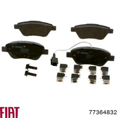 Купити 77364832 Fiat/Alfa/Lancia Колодки гальмівні передні, дискові