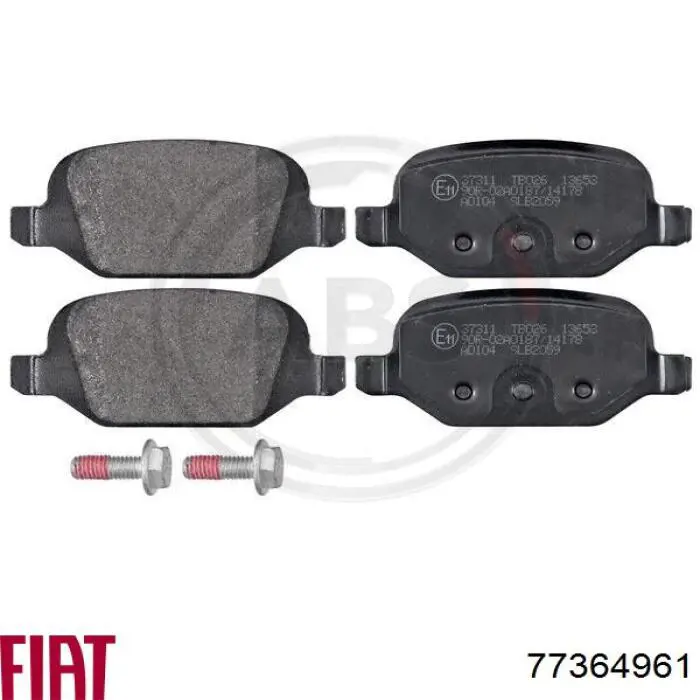 Задні гальмівні колодки Fiat/Alfa/Lancia 77364961 ціна, від 22.59 USD