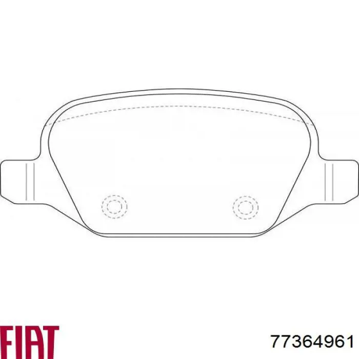 Задні гальмівні колодки 77364961 Fiat/Alfa/Lancia