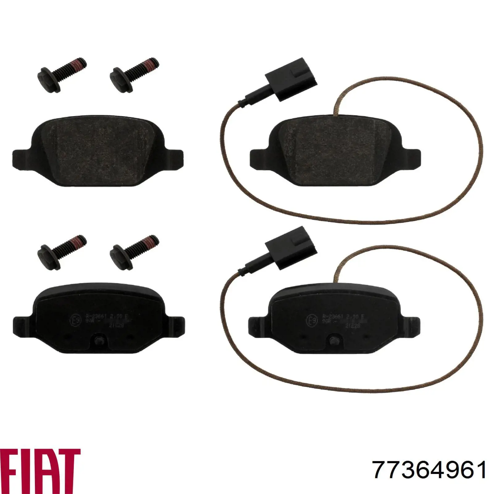 77364961 Fiat/Alfa/Lancia Колодки гальмівні задні, дискові