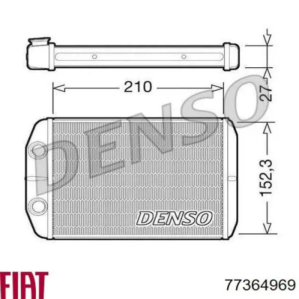 Радіатор пічки (обігрівача) Fiat/Alfa/Lancia 77364969 ціна, від 63.43 USD