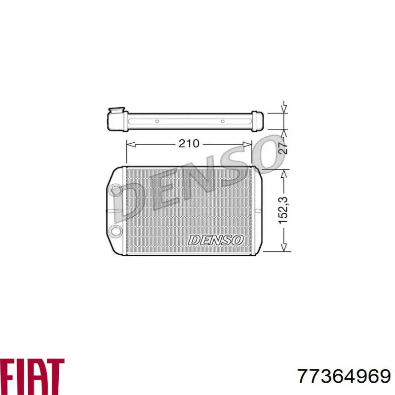77364969 Fiat/Alfa/Lancia Радіатор опалювача салону