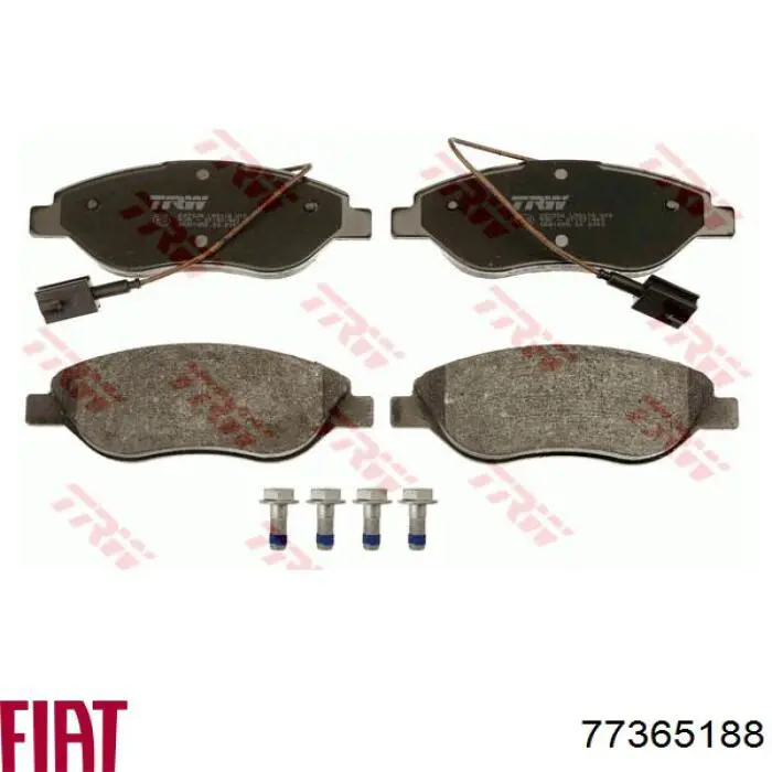 Купити 77365188 Fiat/Alfa/Lancia Колодки гальмівні передні, дискові