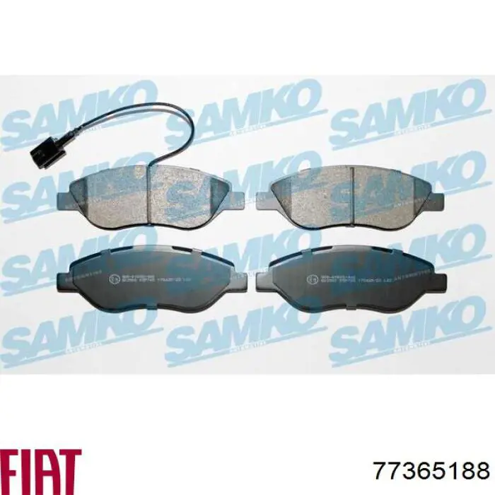 Передні тормозні колодки 77365188 Fiat/Alfa/Lancia