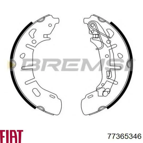 Колодки гальмові задні, барабанні 77365346 Fiat/Alfa/Lancia