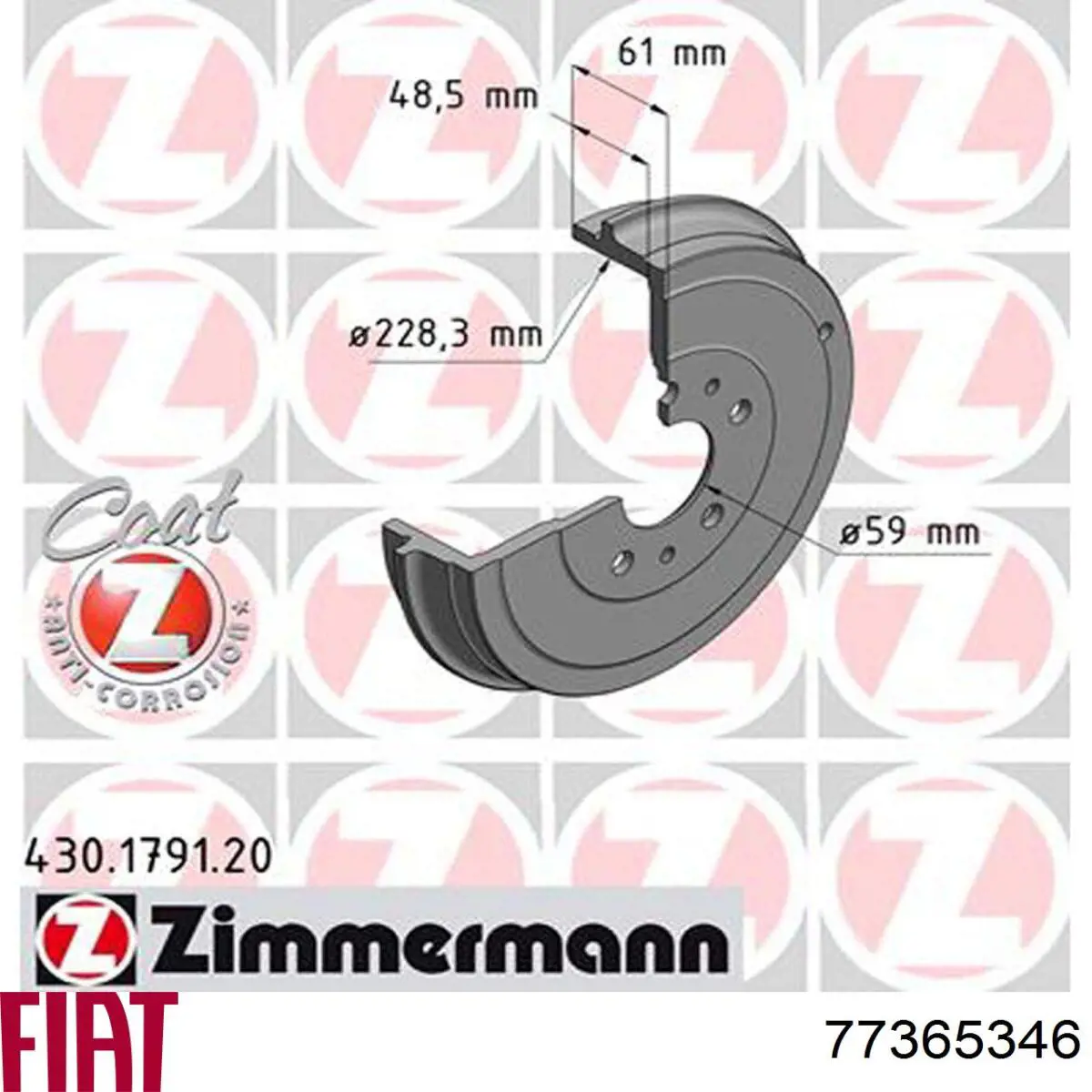 Колодки гальмові задні, барабанні Fiat/Alfa/Lancia 77365346 ціна, від 32.38 USD