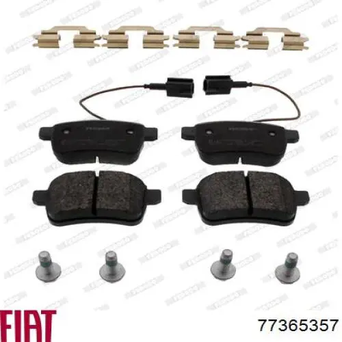 Задні гальмівні колодки Fiat/Alfa/Lancia 77365357 ціна, від 41.35 USD