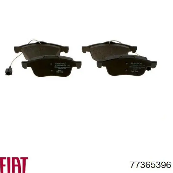 77365396 Fiat/Alfa/Lancia Передні гальмівні колодки