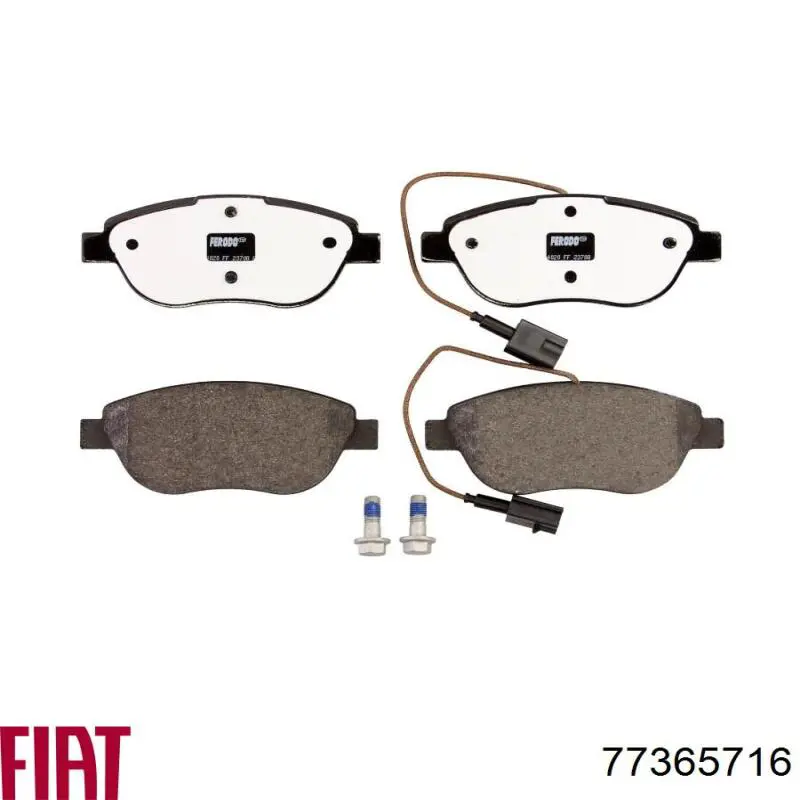 Гальмівні колодки Fiat/Alfa/Lancia 77365716 ціна, від 20.32 USD