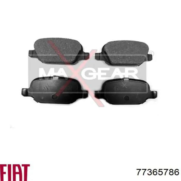 Задні гальмівні колодки 77365786 Fiat/Alfa/Lancia