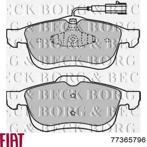 Передні тормозні колодки 77365796 Fiat/Alfa/Lancia