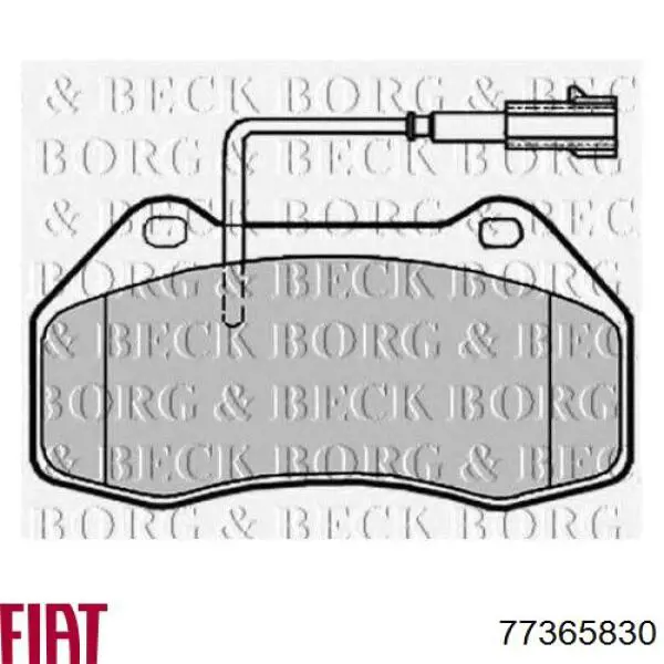 Гальмівні колодки Fiat/Alfa/Lancia 77365830 ціна, від 30.33 USD