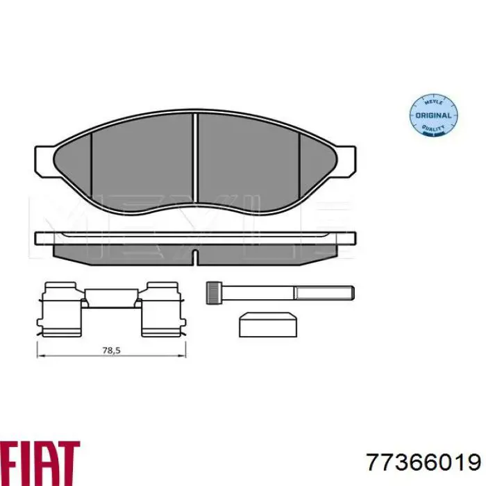 Гальмівні колодки Fiat/Alfa/Lancia 77366019 ціна, від 28.49 USD