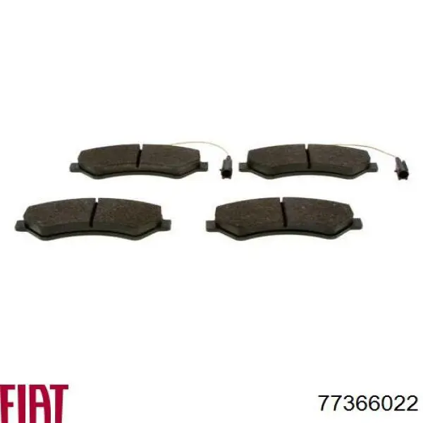 77366022 Fiat/Alfa/Lancia Передні гальмівні колодки