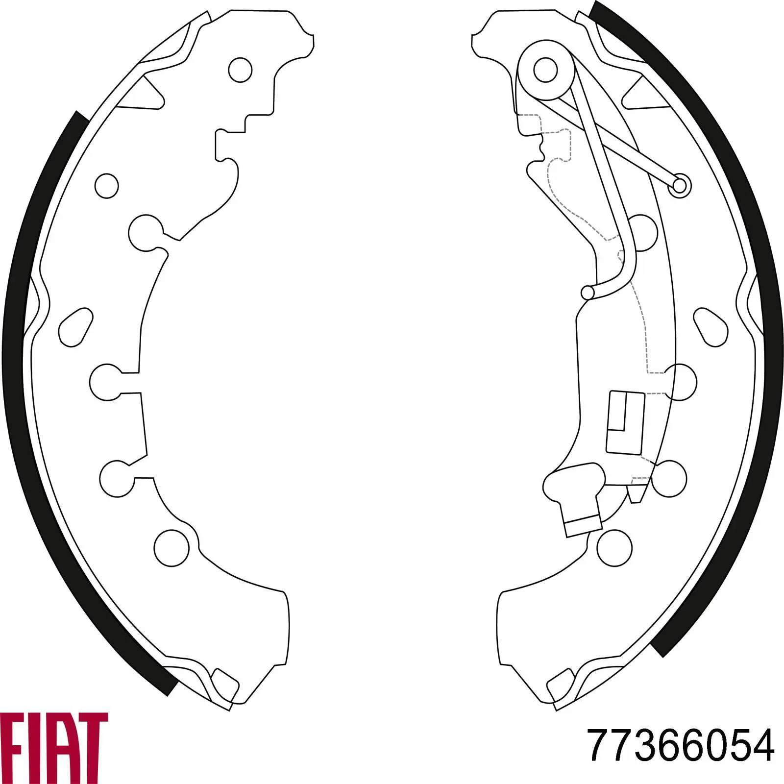 77366054 Fiat/Alfa/Lancia Колодки гальмівні задні, барабанні