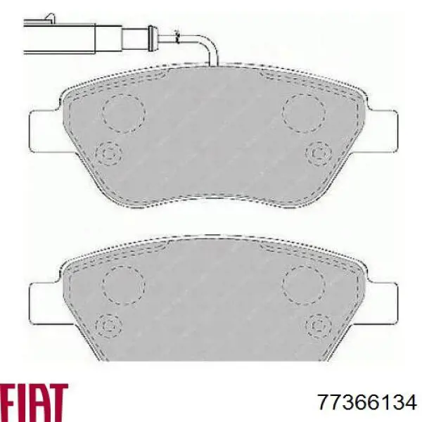Купити 77366134 Fiat/Alfa/Lancia Колодки гальмівні передні, дискові