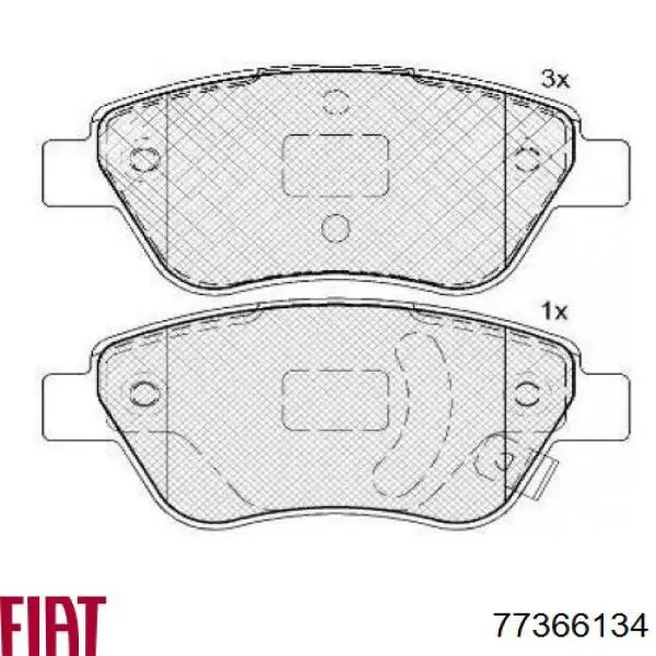 Гальмівні колодки Fiat/Alfa/Lancia 77366134 ціна, від 17.82 USD