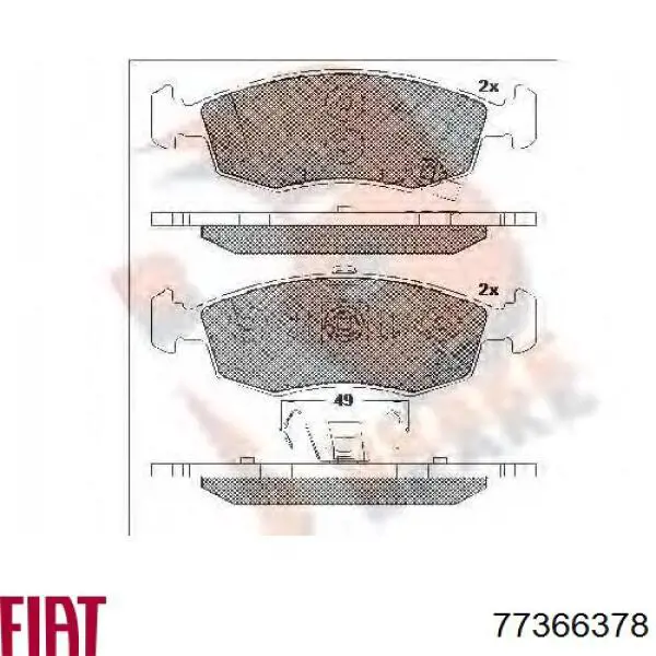 Передні тормозні колодки 77366378 Fiat/Alfa/Lancia