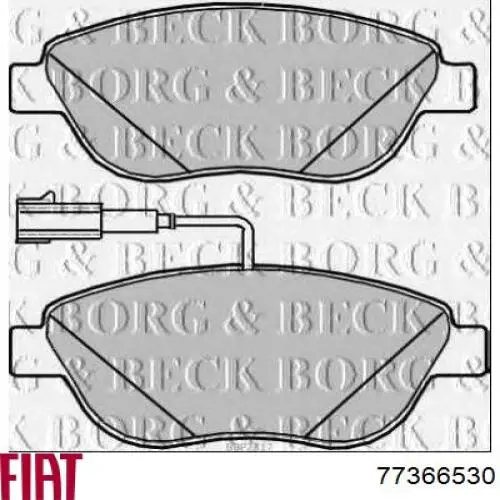 Купити 77366530 Fiat/Alfa/Lancia Колодки гальмівні передні, дискові