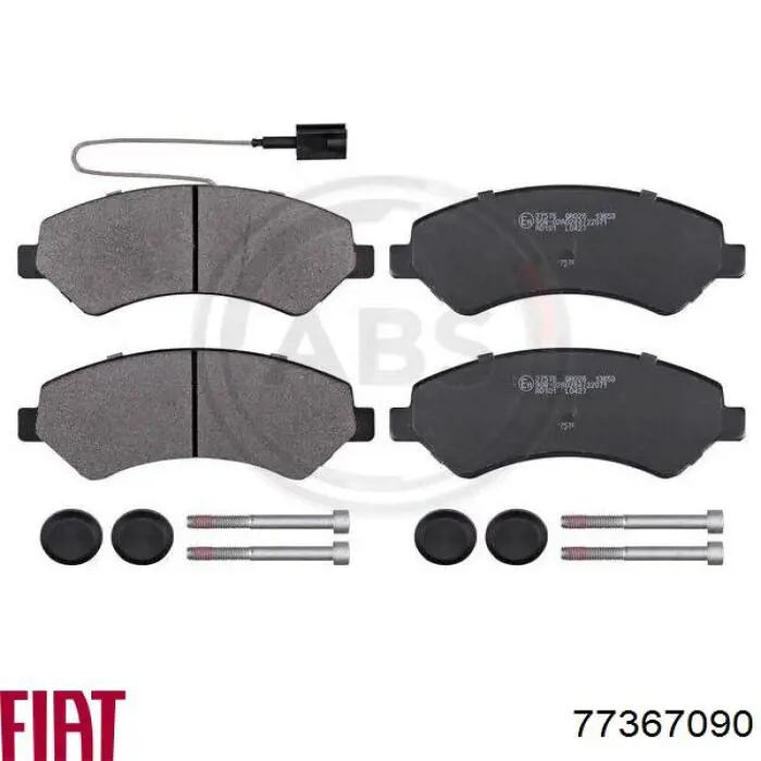 77367090 Fiat/Alfa/Lancia Передні гальмівні колодки
