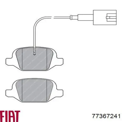 Колодки гальмівні передні, дискові 77367241 Fiat/Alfa/Lancia