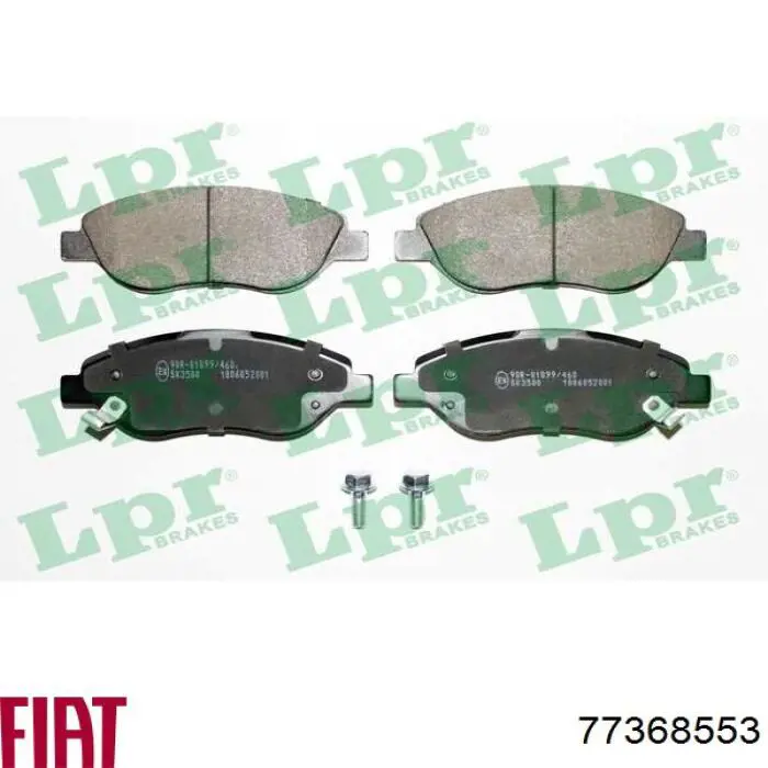 77368553 Fiat/Alfa/Lancia Передні гальмівні колодки