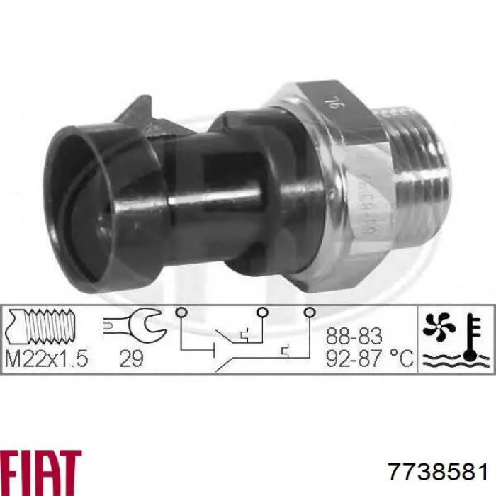 Датчик температури радіатора Fiat/Alfa/Lancia 7738581 ціна, від 11.12 USD