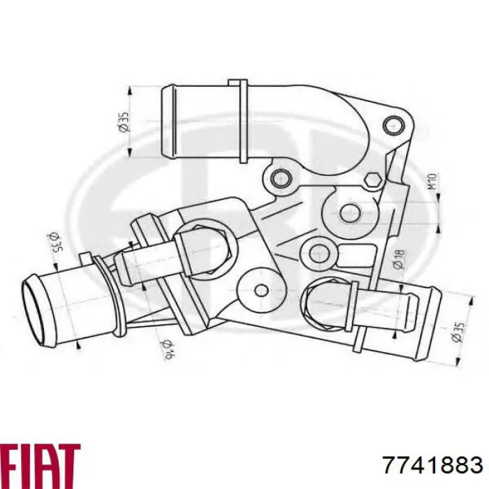 Купити 7741883 Fiat/Alfa/Lancia Термостат в корпусі