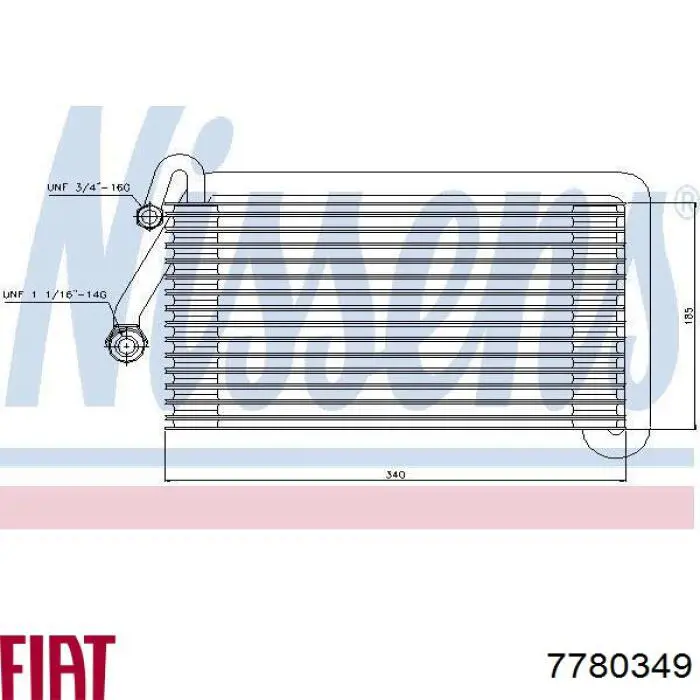 7780349 Fiat/Alfa/Lancia Охолоджувач повітря