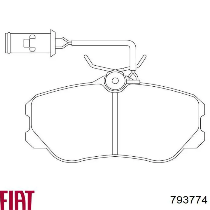 Колодки гальмівні передні, дискові 793774 Fiat/Alfa/Lancia