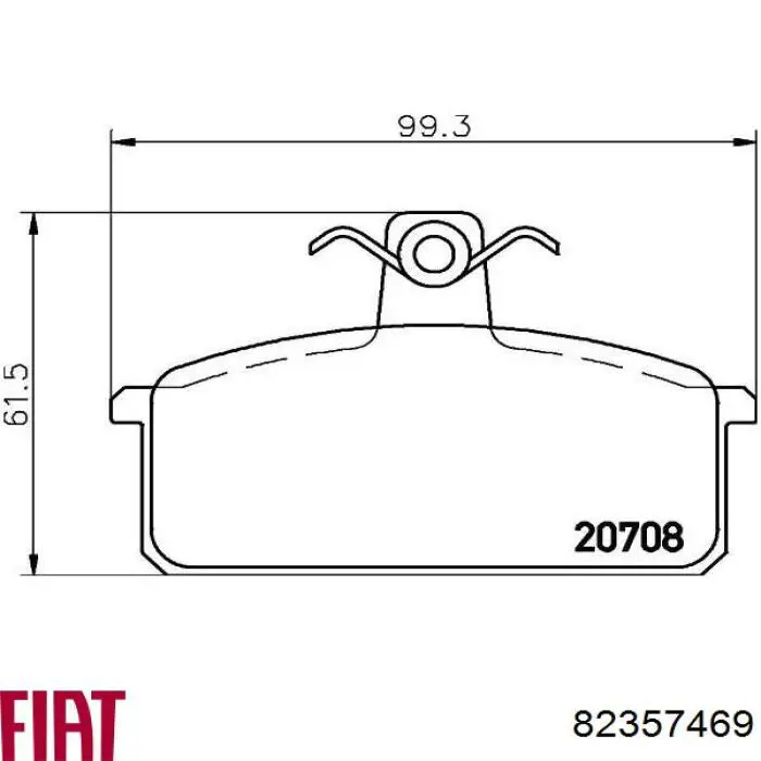 Колодки гальмівні передні, дискові 82357469 Fiat/Alfa/Lancia