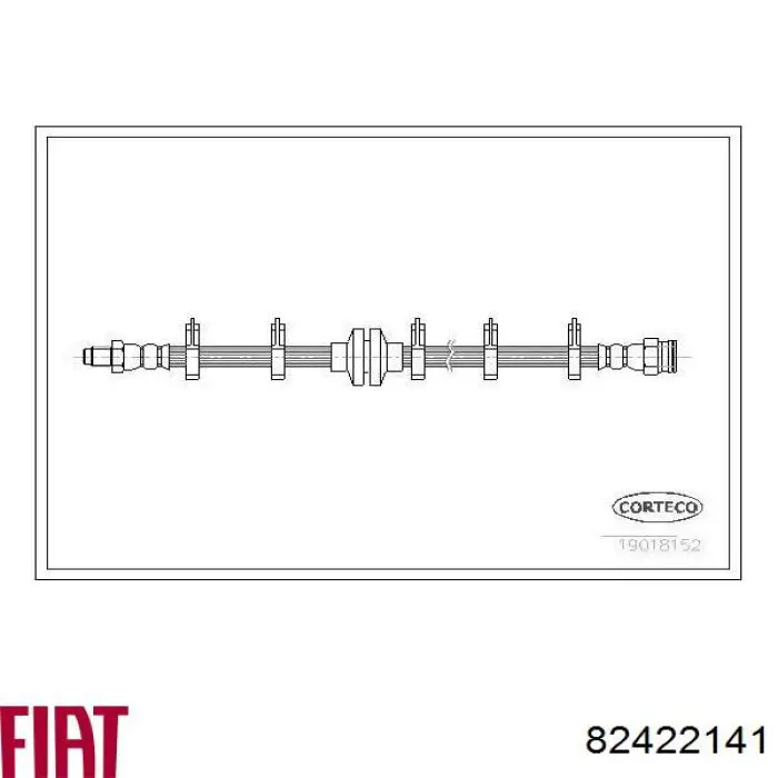 Шланг гальмівний передній 82422141 Fiat/Alfa/Lancia