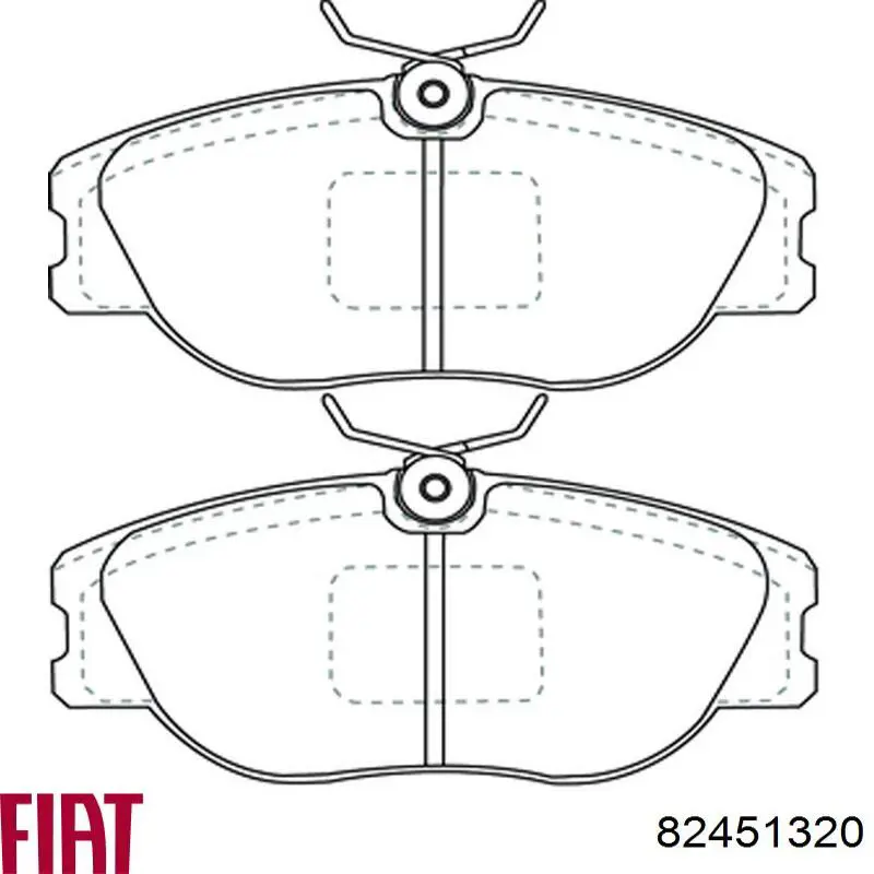 Передні тормозні колодки 82451320 Fiat/Alfa/Lancia