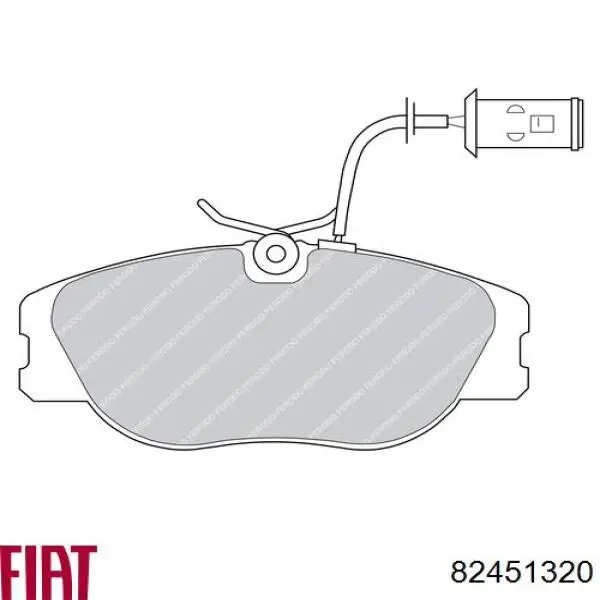 Купити 82451320 Fiat/Alfa/Lancia Колодки гальмівні передні, дискові