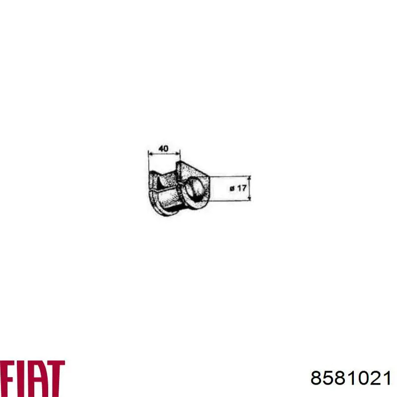 Втулка стабілізатора заднього 8581021 Fiat/Alfa/Lancia