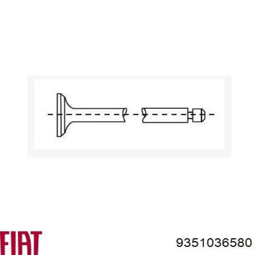 Клапан впускний Fiat/Alfa/Lancia 9351036580 ціна, від 4.15 USD